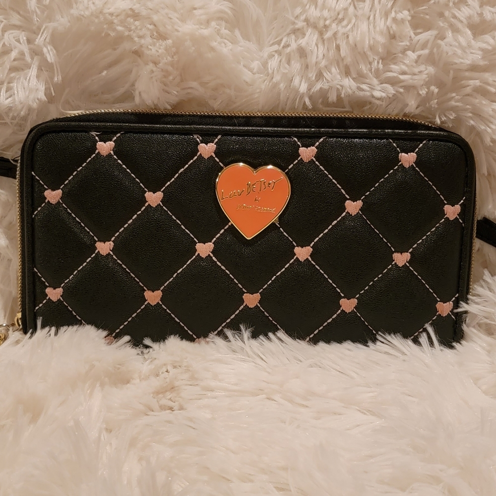 Betsy Johnson wallet with shoulder strap